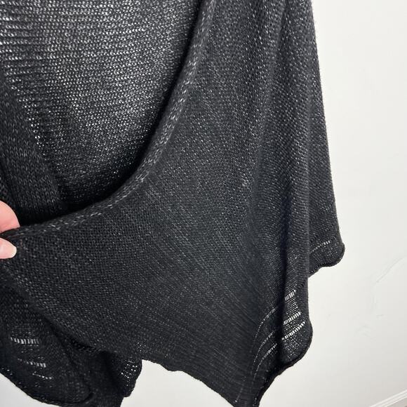 Skif Happy Circle Sweater‎ Womens One Size Black Raffia Cotton Open Knit Tunic - Picture 7 of 9